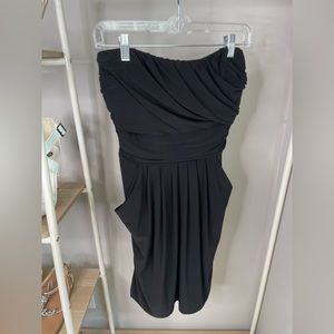 Black strapless dress